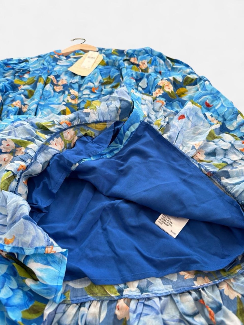 NWT FARM RIO x ANTHROPOLOGIE Long-Sleeve Mini Swing Dress - Picture 7 of 12